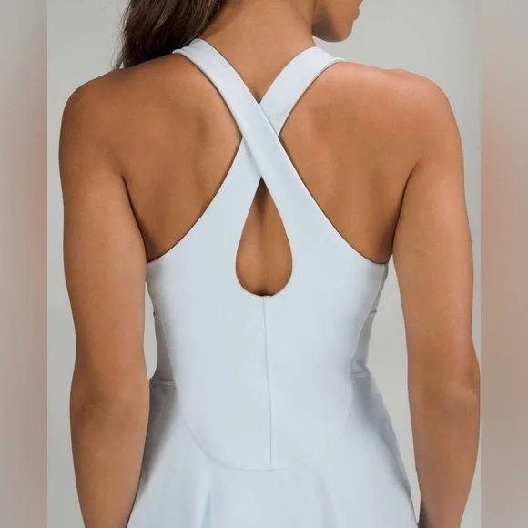 Lululemon Court Crush Tennis Dress Powder Blue / White - Picture 3 of 9